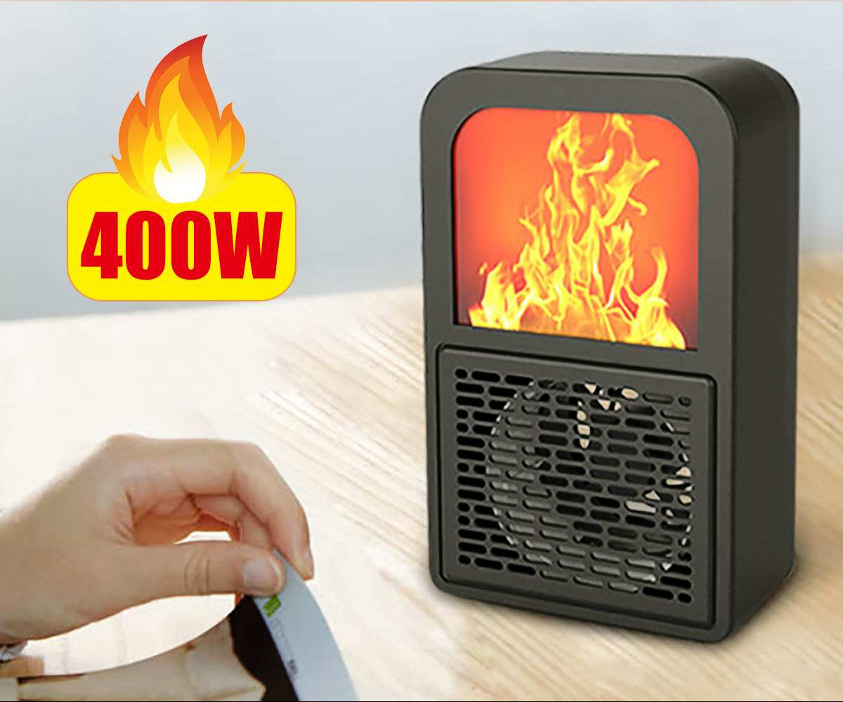 Mini Elektrische Verwarming met 3D Vlam Effect