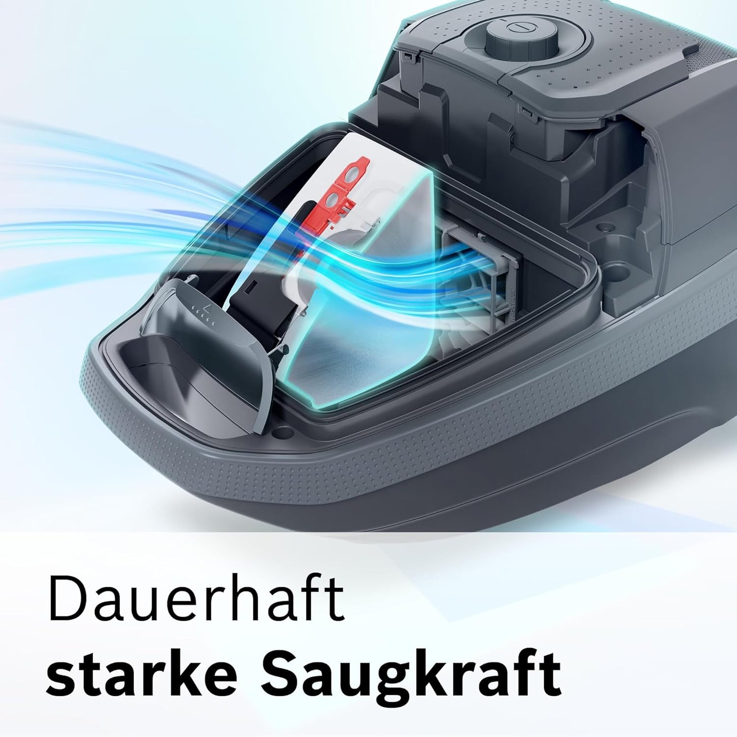 Bosch Staubsauger mit Beutel Serie 8 BGB75X494, Bodenstaubsauger, ideal für Allergiker, Hygiene-Filter, Bodendüse für Parkett, Teppich, Fliesen, langes Kabel, leise, 650 W, blau