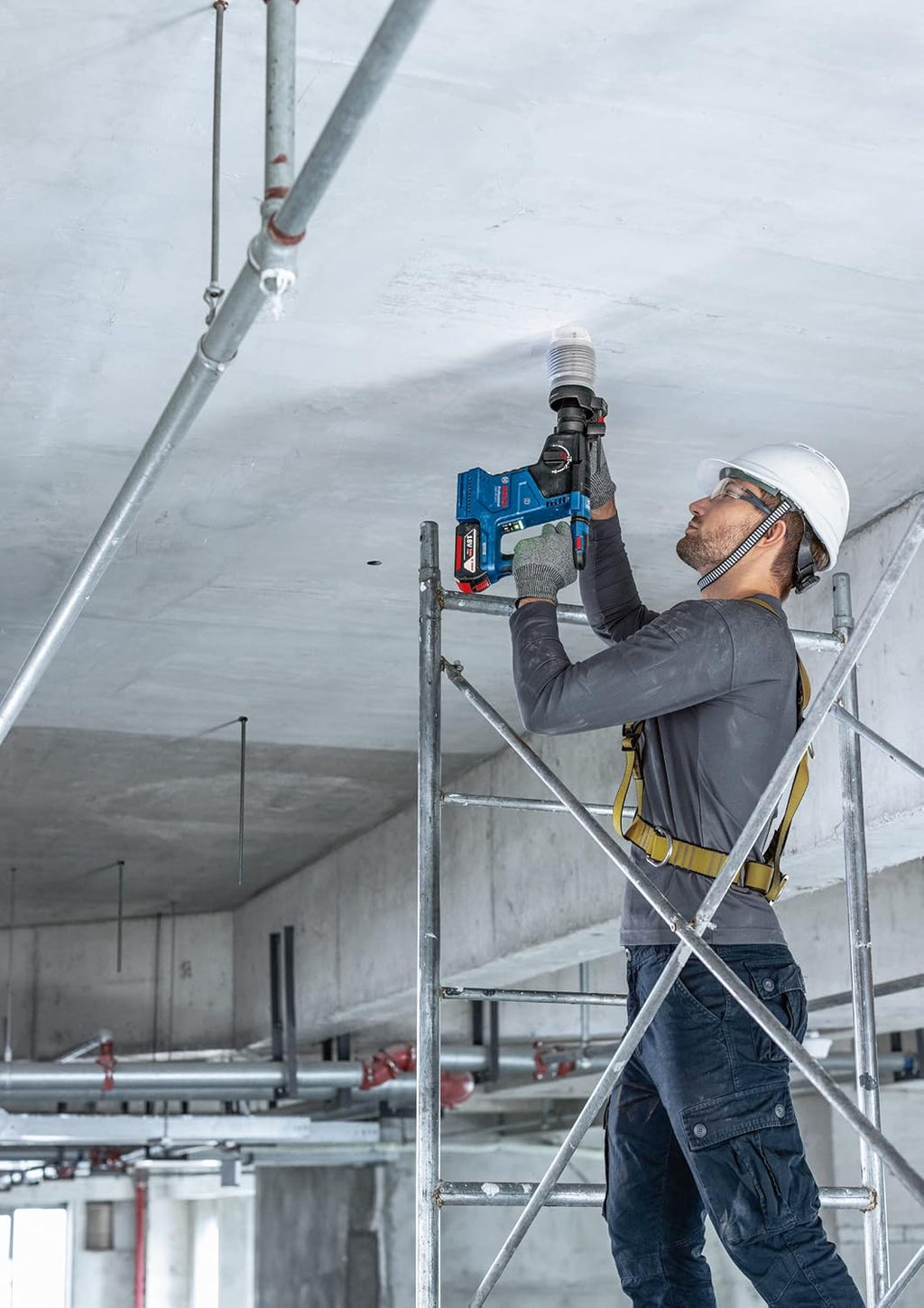 Bosch Professional GBH 18V-24 C Cordless Hammer Drill System with SDS Plus with Additional Handle, Battery / Charger Not Included