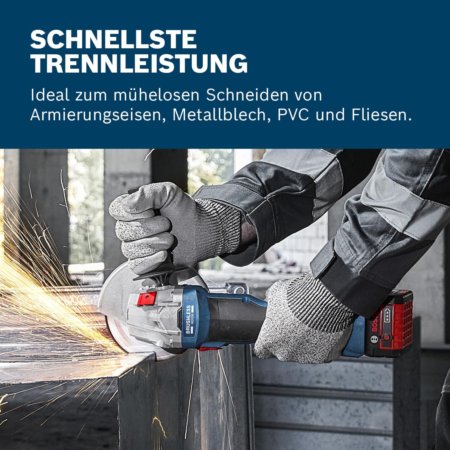 Bosch Professional 18V System Akku-Winkelschleifer GWS 18V-8 (Scheibendurchmesser 125 mm)