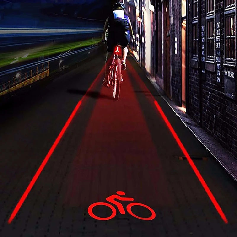 Laser and LED Rear Bike Bicycle Tail Light