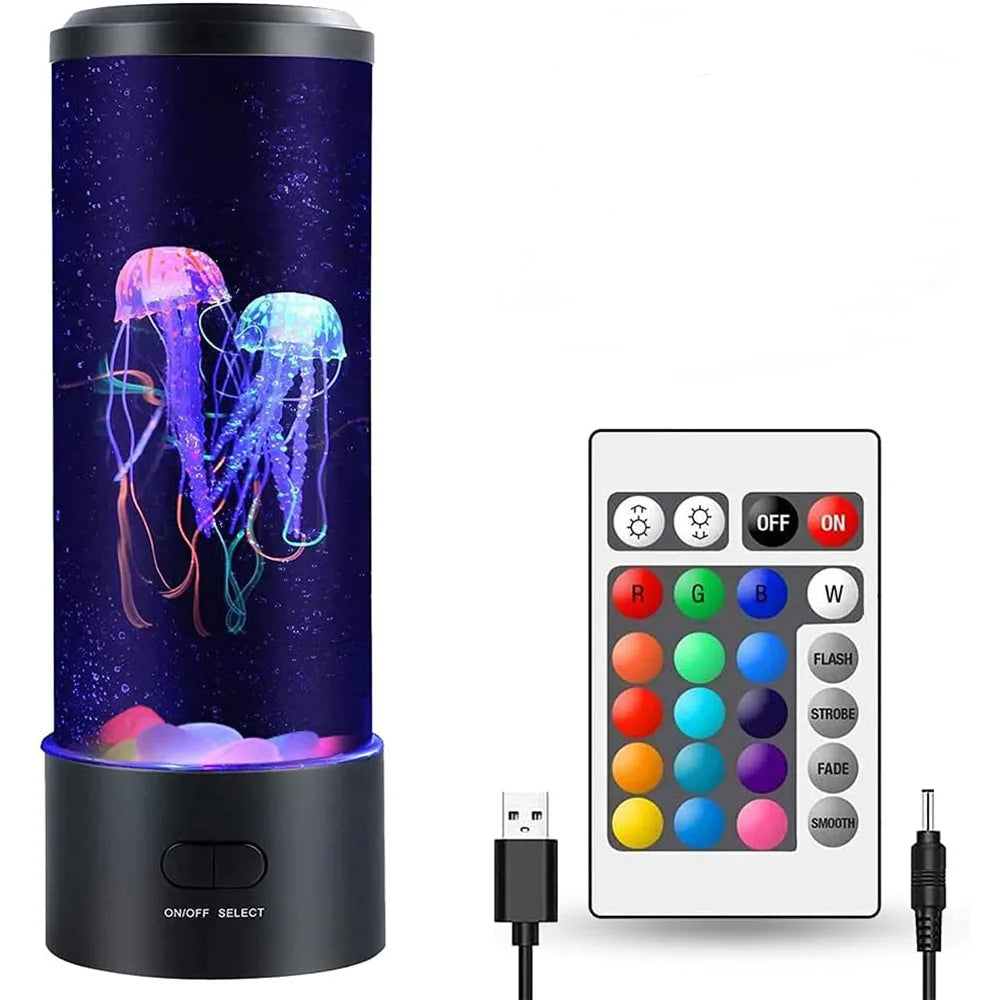 LED Remote Control Fantasy Jellyfish Lamp
